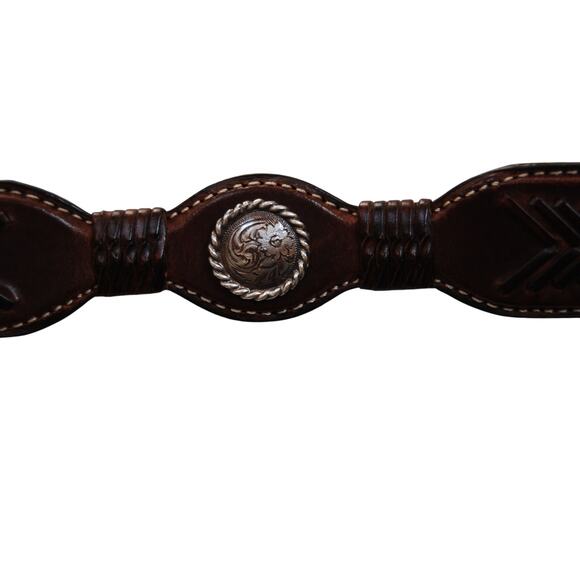 Nocona Unisex Brown Western Belt N2475302 Concho Woven Size 46 - Picture 4 of 7